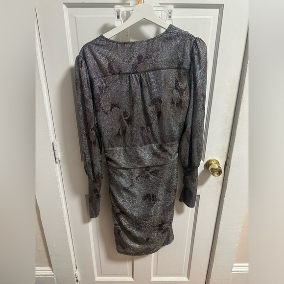 NWOT ba&sh Black Robe Lizie dress size 3 MSRP $465 - Picture 6 of 7